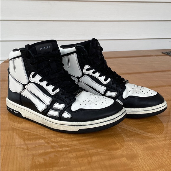 AMIRI Skeleton High Top Sneakers Mens Size 8 - Picture 8 of 11